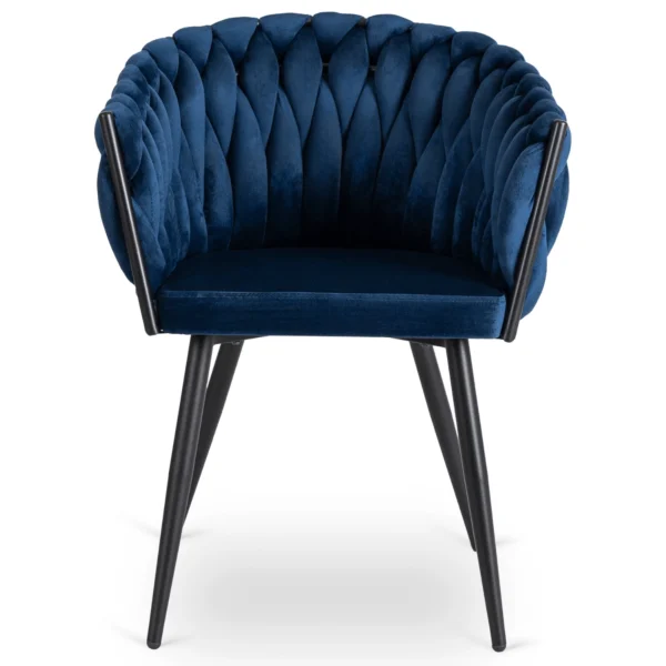 Scaun ELENA Albastru marin Velur țesut