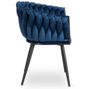 Scaun ELENA Albastru marin Velur țesut