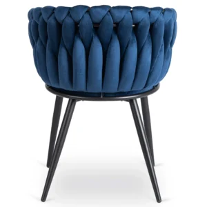 Scaun ELENA Albastru marin Velur țesut