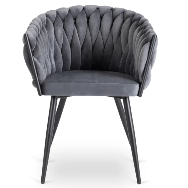 product-3102-5 Scaun ELENA din velur țesut gri