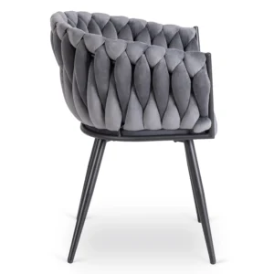 product-3102-6 Scaun ELENA din velur țesut gri