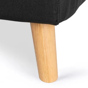 MARRY 2 Fotoliu dublu negru cu spătar rabatabil