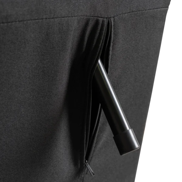 MARRY 2 Fotoliu dublu negru cu spătar rabatabil