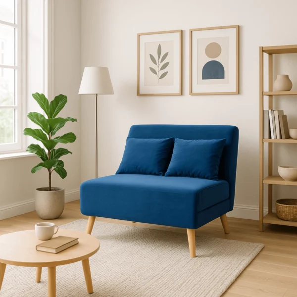 MARRY 2 Fotoliu dublu reclinabil, albastru închis