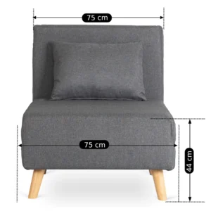 MARRY Fotoliu reclinabil Gri