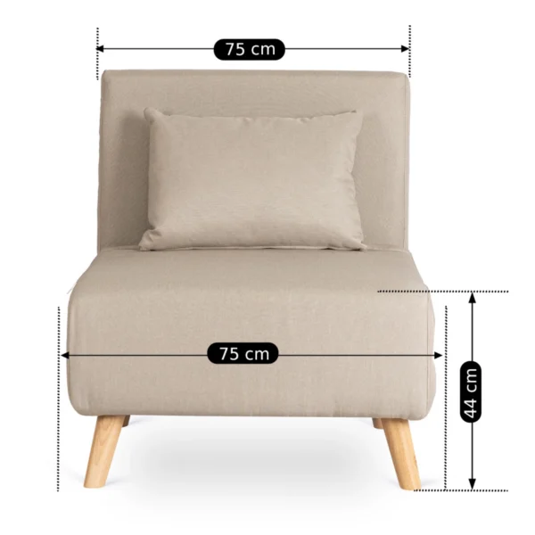 MARRY Fotoliu reclinabil Bej