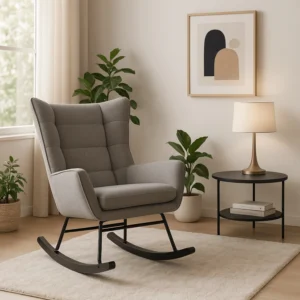 product-3110-0-1 JACKSON Scaun balansoar din țesătură gri