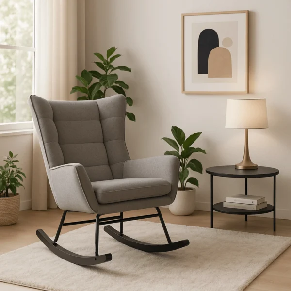 product-3110-0-1 JACKSON Scaun balansoar din țesătură gri