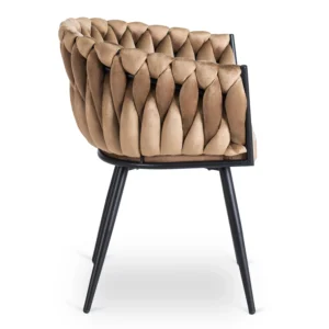 product-3113-2 Scaun din velur țesut ELENA bej
