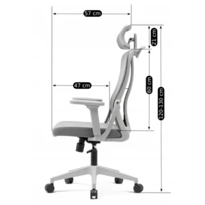 Scaun pivotant JULIET Ergonomic Gri