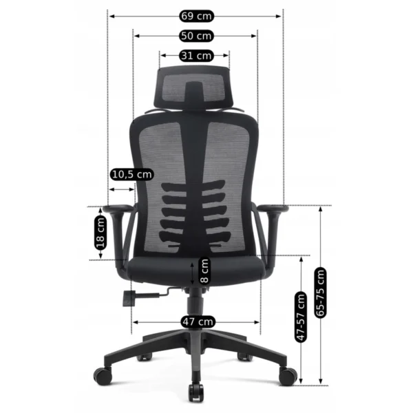 product-3115-4 Scaun pivotant JULIET Ergonomic Negru