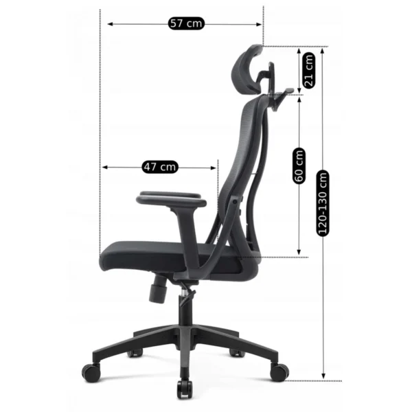 product-3115-5 Scaun pivotant JULIET Ergonomic Negru