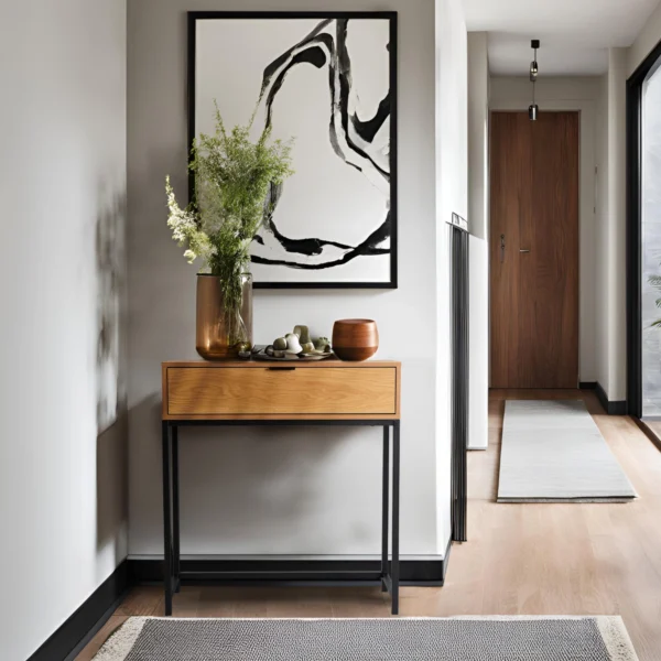 PETRA Toilette stejar/negru — MOBILA