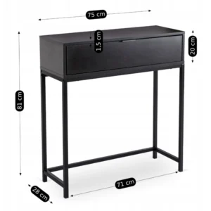Masă de toaletă PETRA, negru