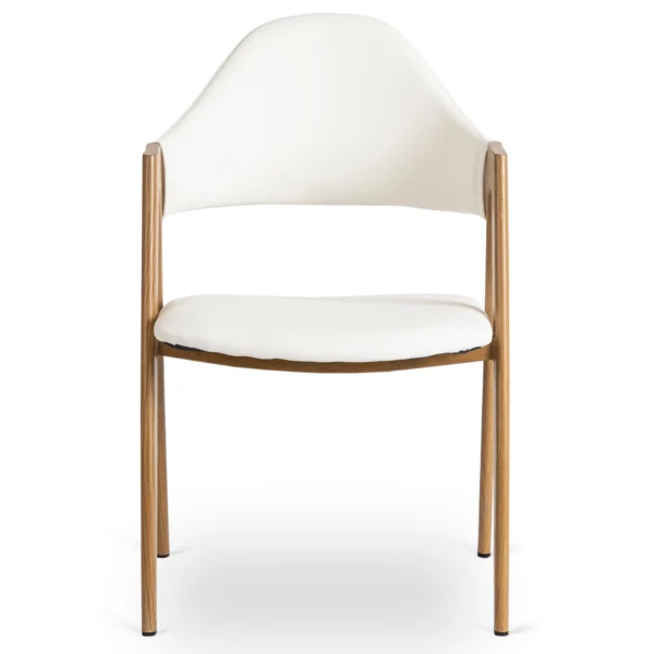 Scaun WILLY din piele ecologică albă