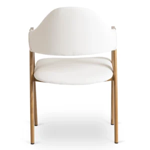 Scaun WILLY din piele ecologică albă