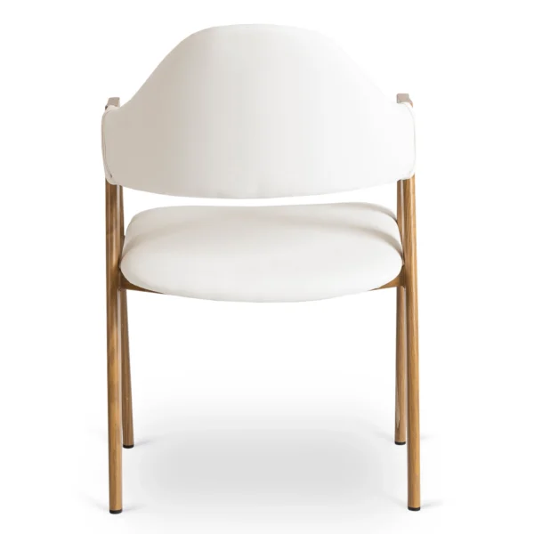 Scaun WILLY din piele ecologică albă