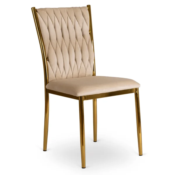 product-3125-0 DAN Cream împletit Velour Scaun — MOBILA
