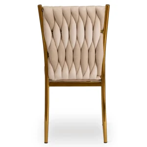 product-3125-3 DAN Cream împletit Velour Scaun — MOBILA