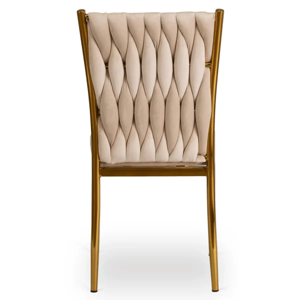 product-3125-3 DAN Cream împletit Velour Scaun — MOBILA