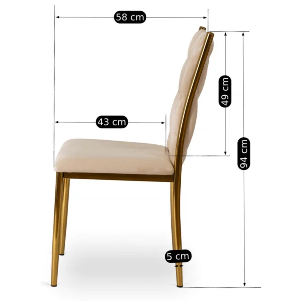 product-3125-5 DAN Cream împletit Velour Scaun — MOBILA