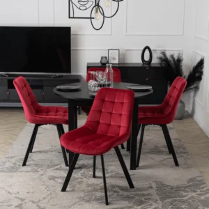 Scaun RICK din velur burgund