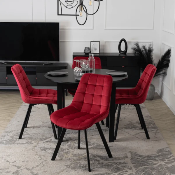 Scaun RICK din velur burgund