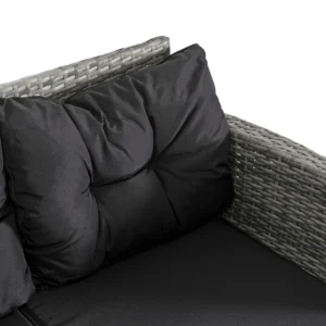 Set mobilier de grădină DALLAS Gri/Negru