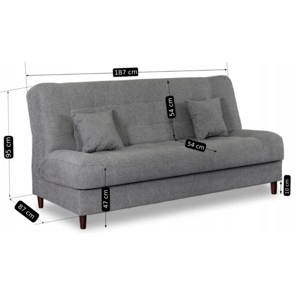 NEPAL Canapea extensibilă gri