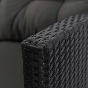 Set mobilier de grădină DALLAS Negru/Gri închis