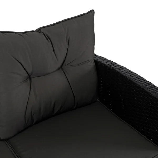 Set mobilier de grădină DALLAS Negru/Gri închis