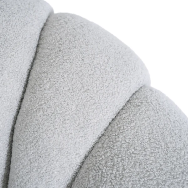 product-3155-4 Scaun pivotant PETTIT cu taburet, gri bouclé