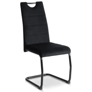 Scaun LOPEZ din velur negru