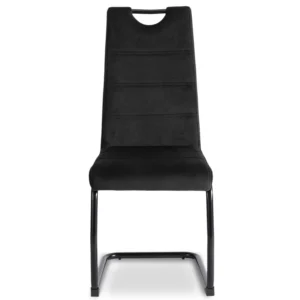 Scaun LOPEZ din velur negru