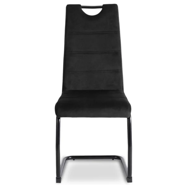 Scaun LOPEZ din velur negru