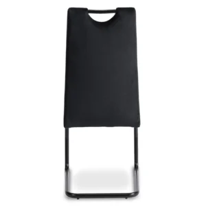 Scaun LOPEZ din velur negru