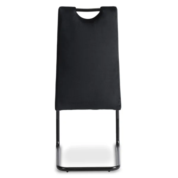 Scaun LOPEZ din velur negru