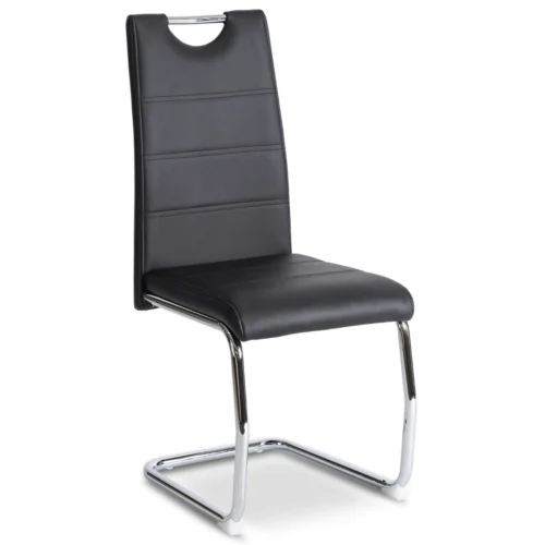 Scaun LOPEZ Negru Piele ecologică