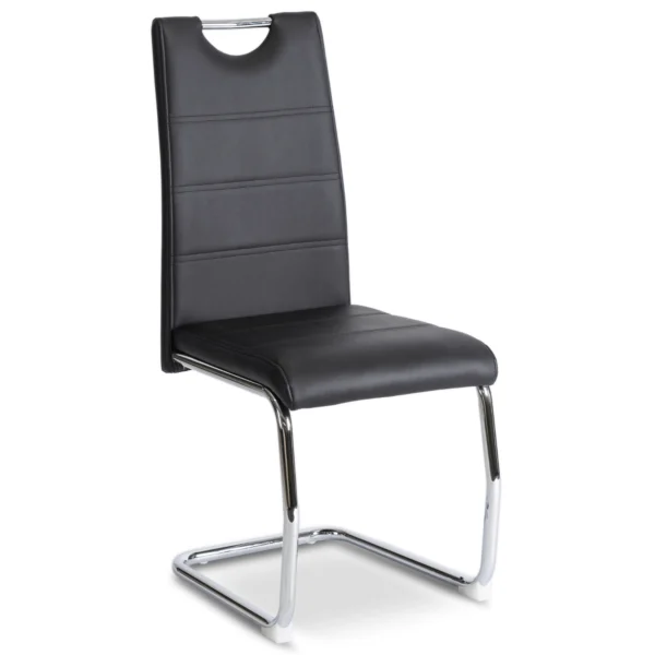 Scaun LOPEZ Negru Piele ecologică