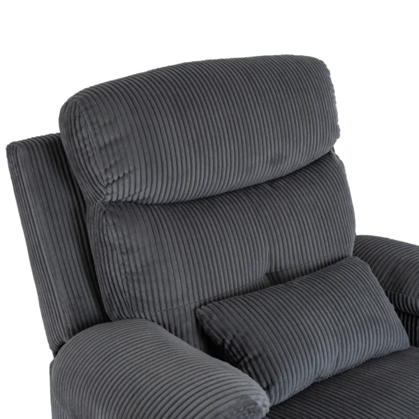 product-3161-10 Scaun reclinabil din catifea gri TORRES
