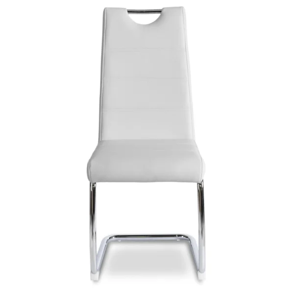 Scaun LOPEZ Alb din piele ecologică