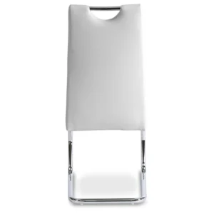 Scaun LOPEZ Alb din piele ecologică