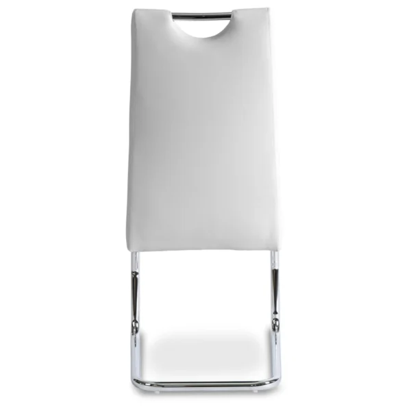 Scaun LOPEZ Alb din piele ecologică