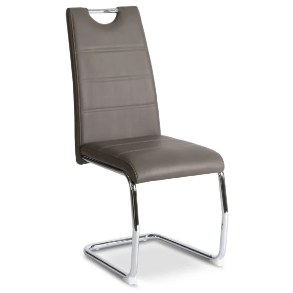 Scaun LOPEZ din piele ecologică gri