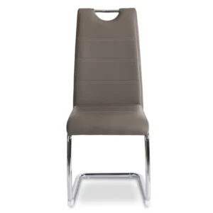 Scaun LOPEZ din piele ecologică gri