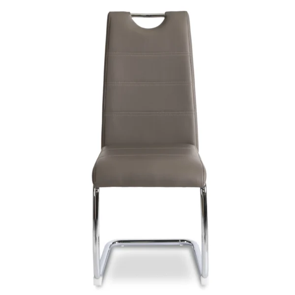 Scaun LOPEZ din piele ecologică gri