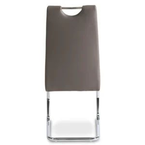 Scaun LOPEZ din piele ecologică gri