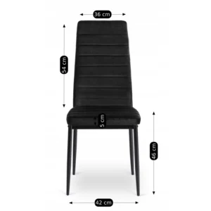 Scaun NARIS negru velur