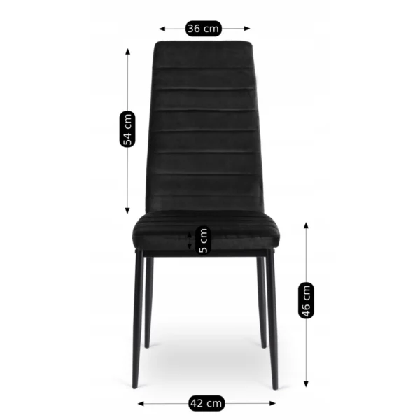 Scaun NARIS negru velur