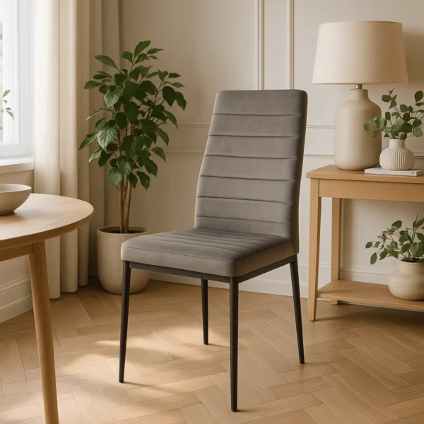Scaun NARIS din velur gri